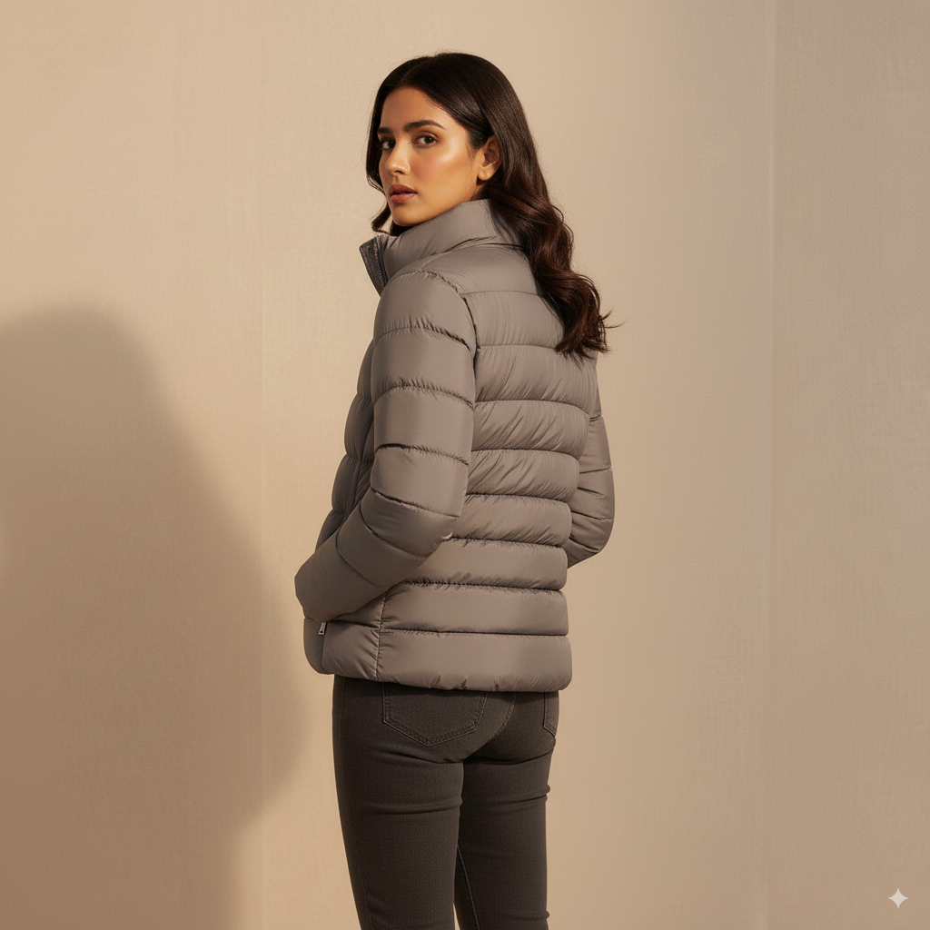 Women's Puffer Jacket -  Grey