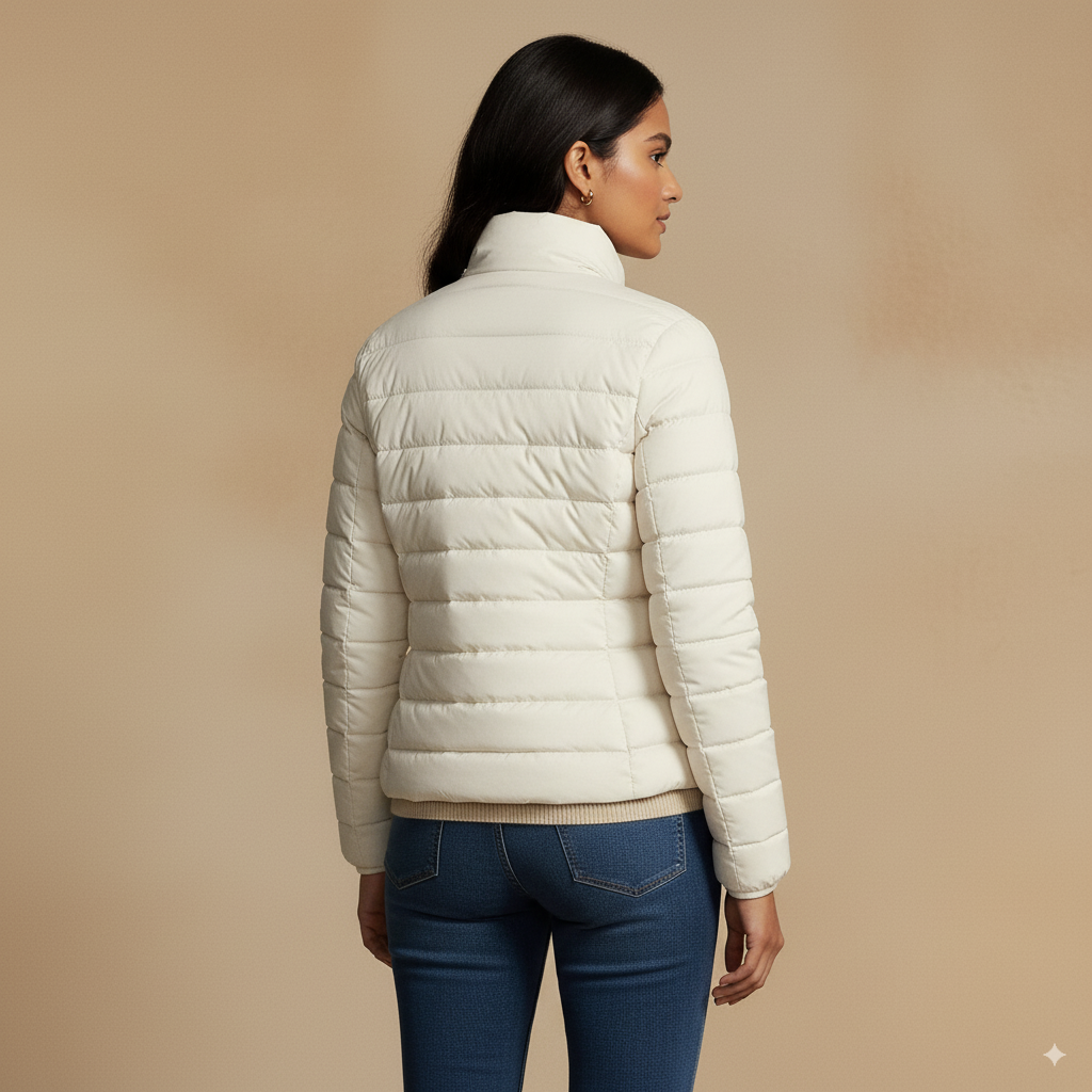 Women's Puffer Jacket -White