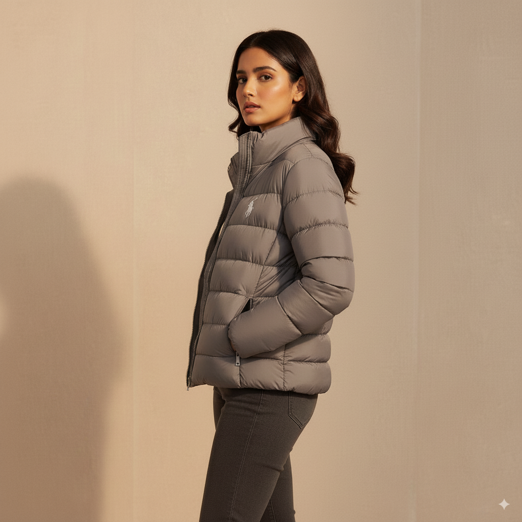 Women's Puffer Jacket -  Grey