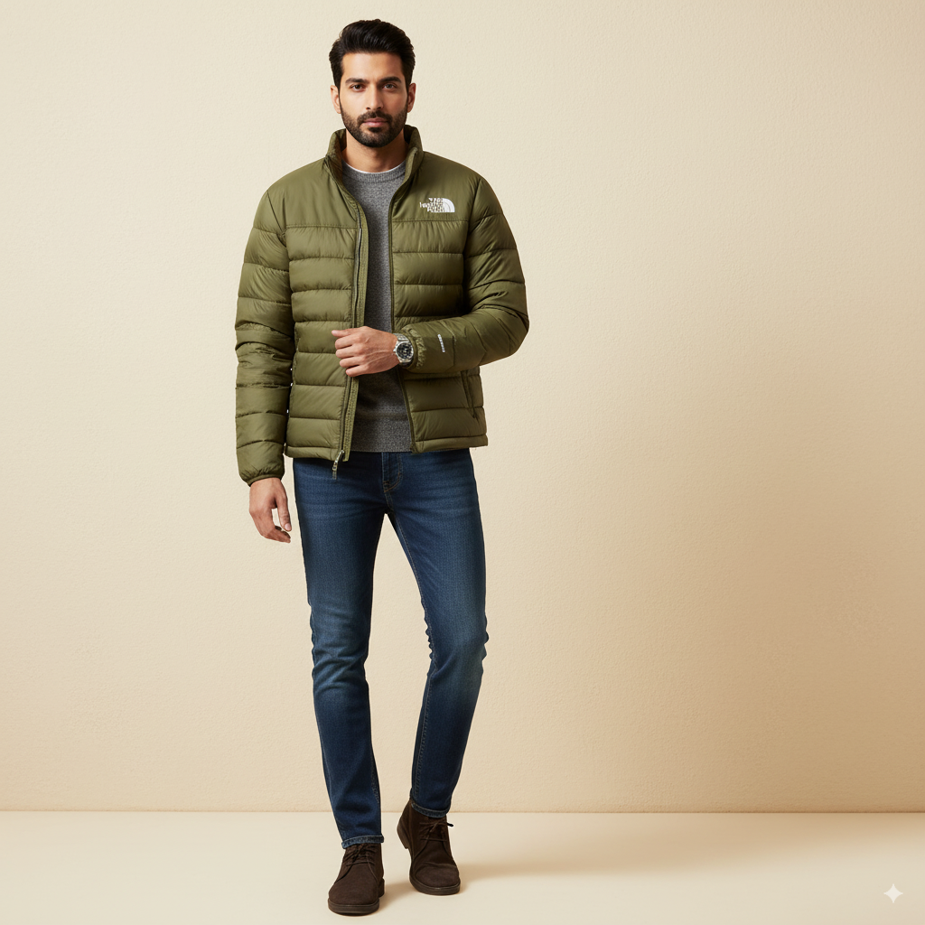 Men's Puffer Jacket - Sea Green