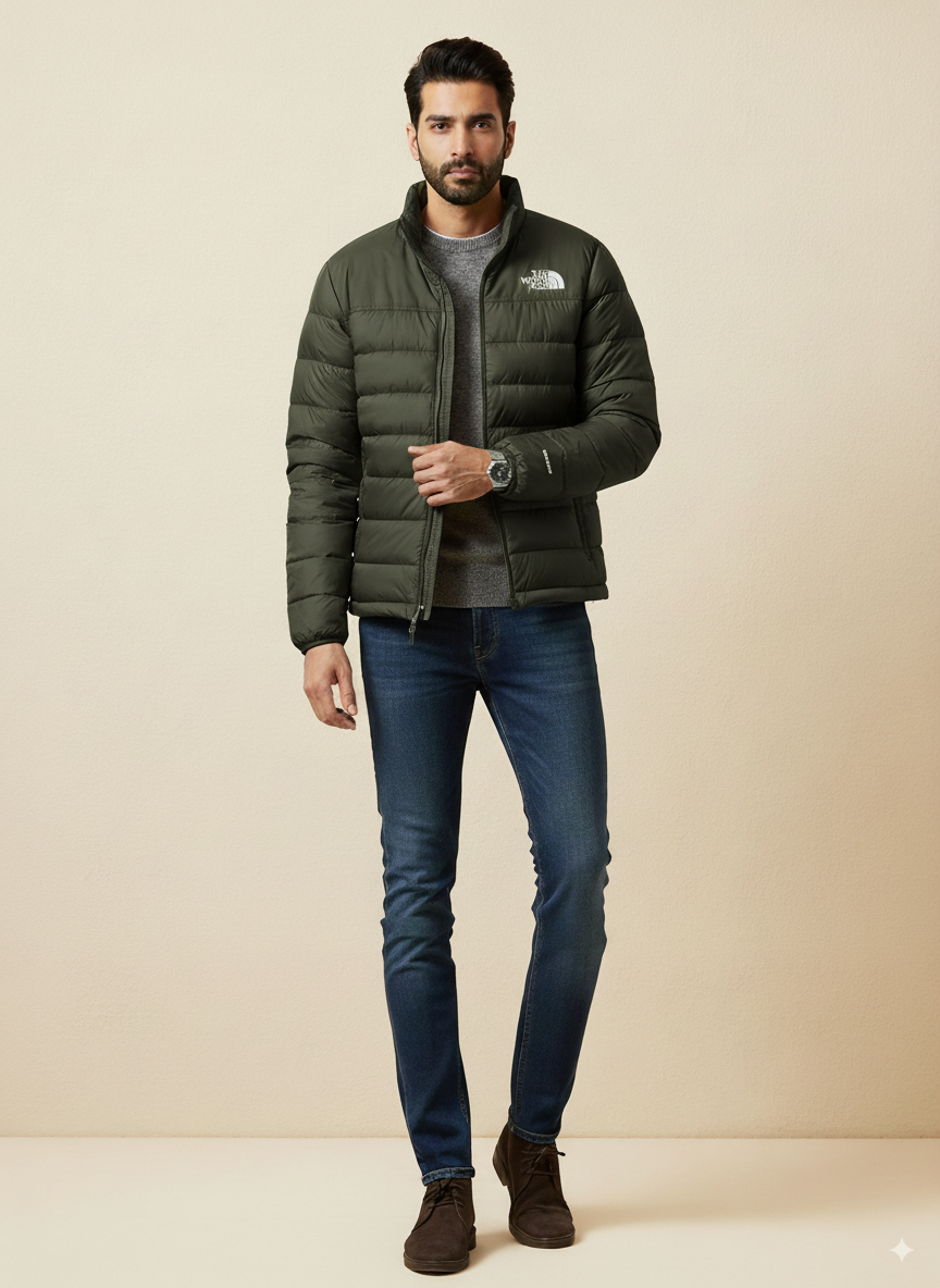 Men's Puffer Jacket - Sea Green