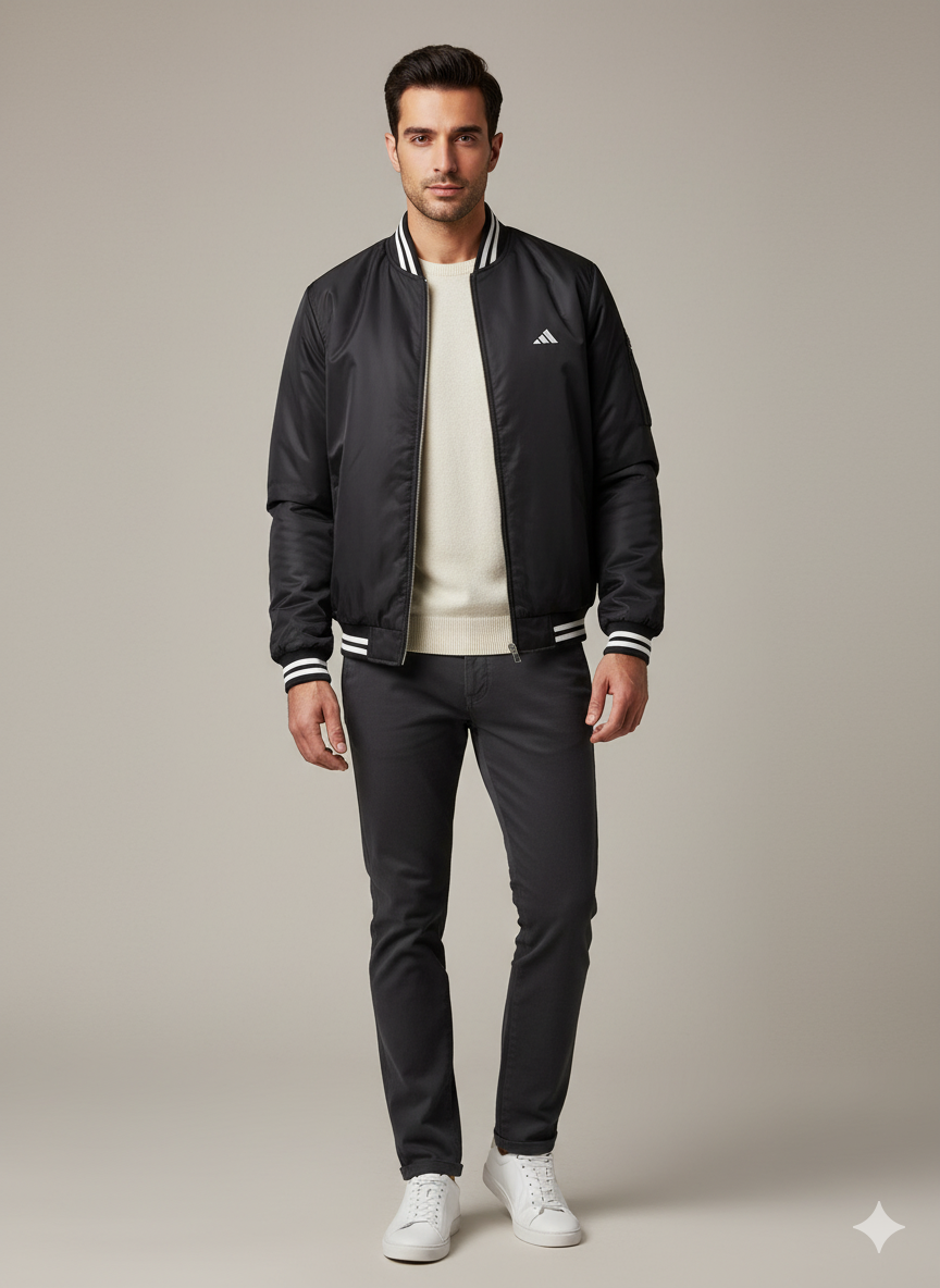 Men's Bomber Jacket - Black