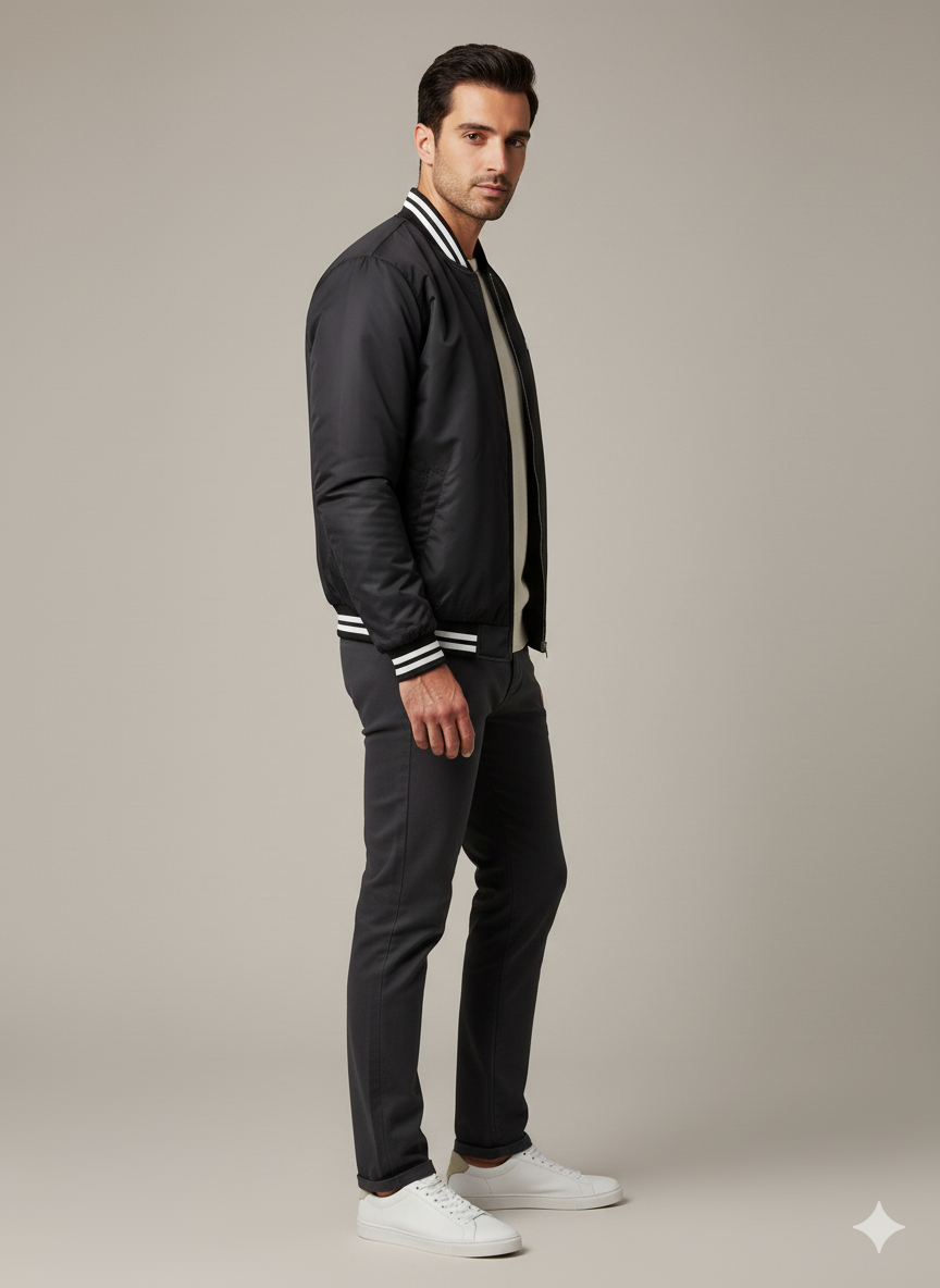 Men's Bomber Jacket - Black