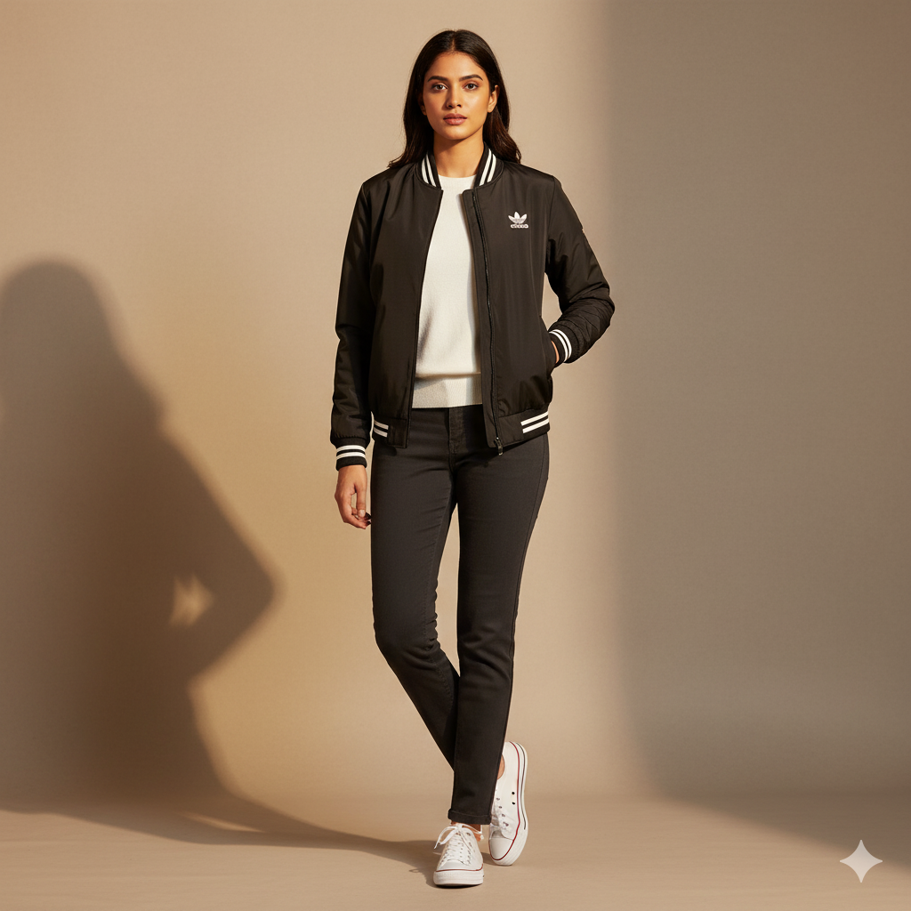 Women's Bomber Jacket - Black