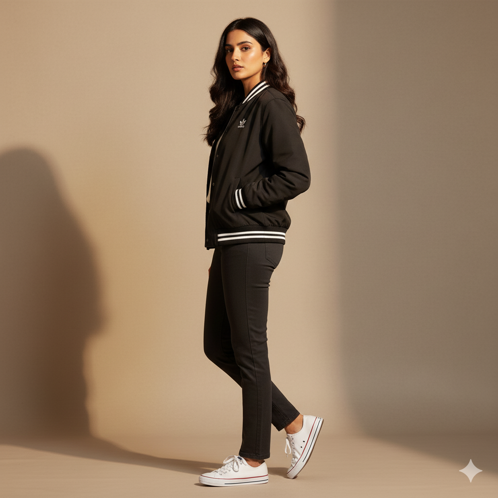 Women's Bomber Jacket - Black